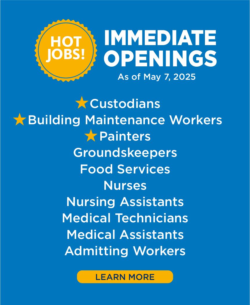 Immediate Openings